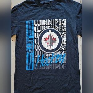 Winnipeg Jets *Rare Style* Blue NHL Brand T-shirt Mens Small/ Youth XL